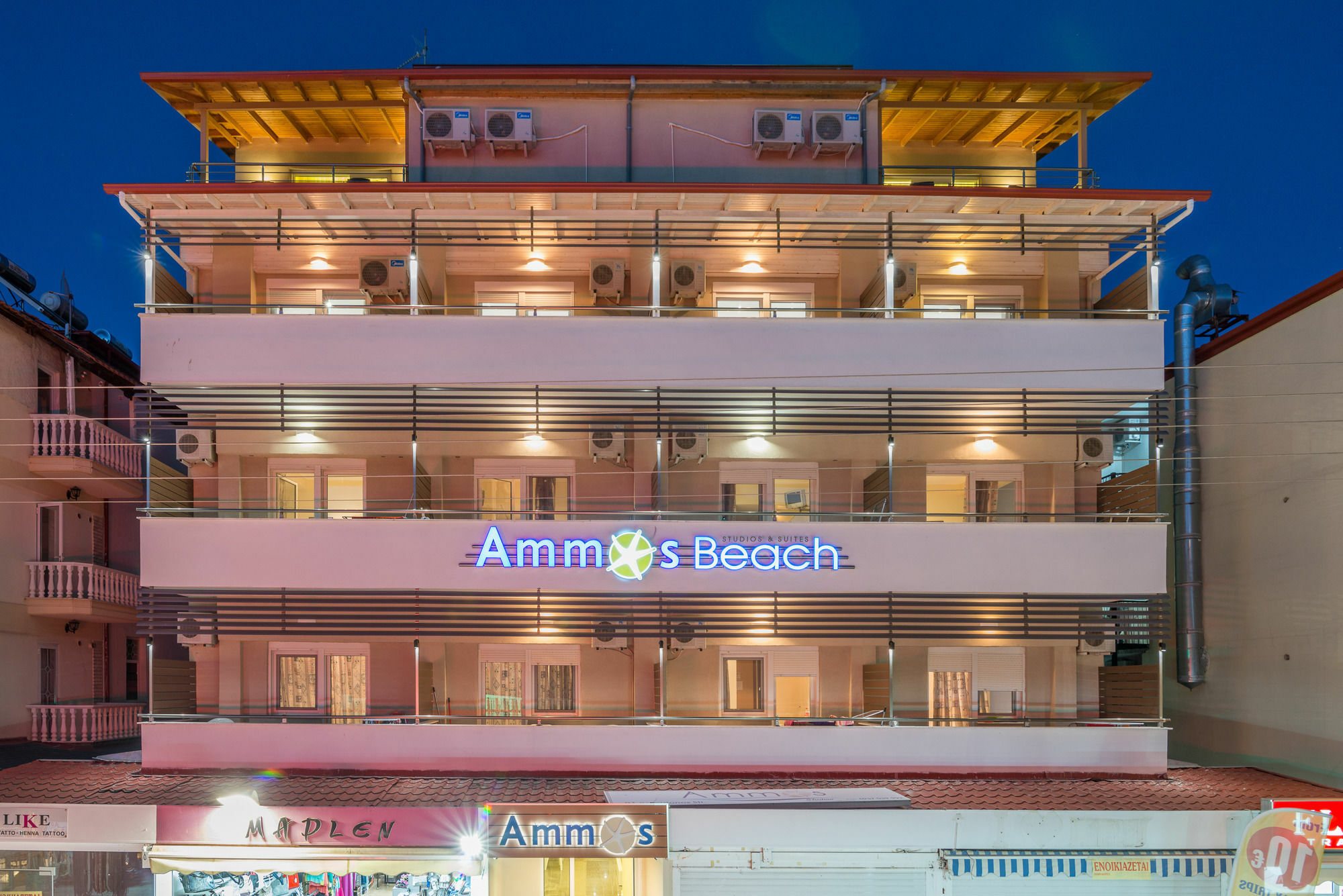 Ammos Beach Seaside Luxury Suites Hotel Olympiakí Aktí المظهر الخارجي الصورة